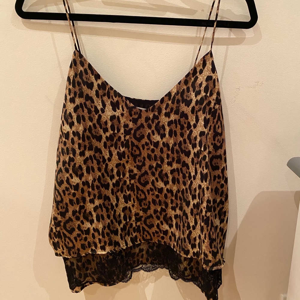 NWT SOLD OUT Zara Leopard Print Top